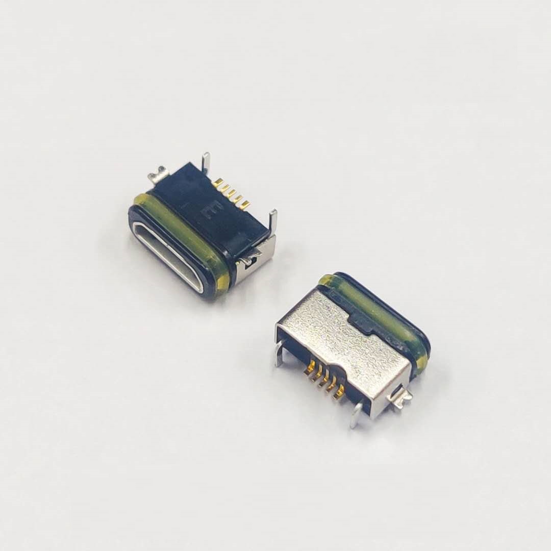 MUB-B-5-MM-B-PG10.45-2M2P-W (MICRO USB 母座 / PG10.45 / 2SMD / 定位2腳/ 防水)