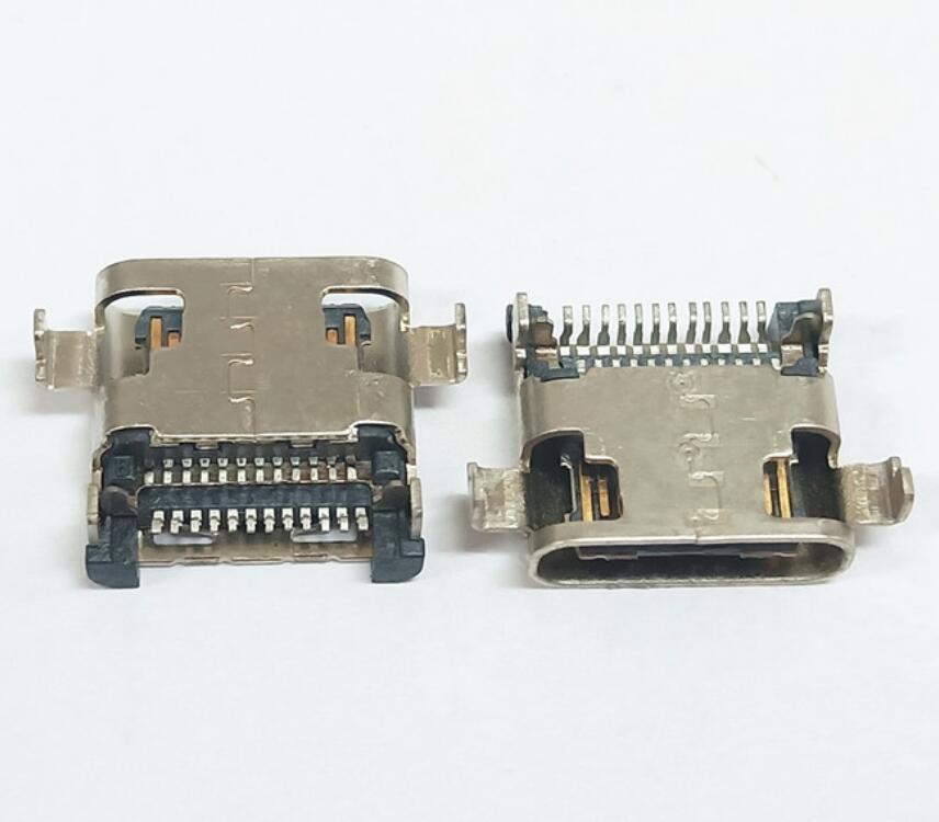 TYPE C 24P母座 沉板四腳 針雙排貼片 8.75-8.35長 單殼