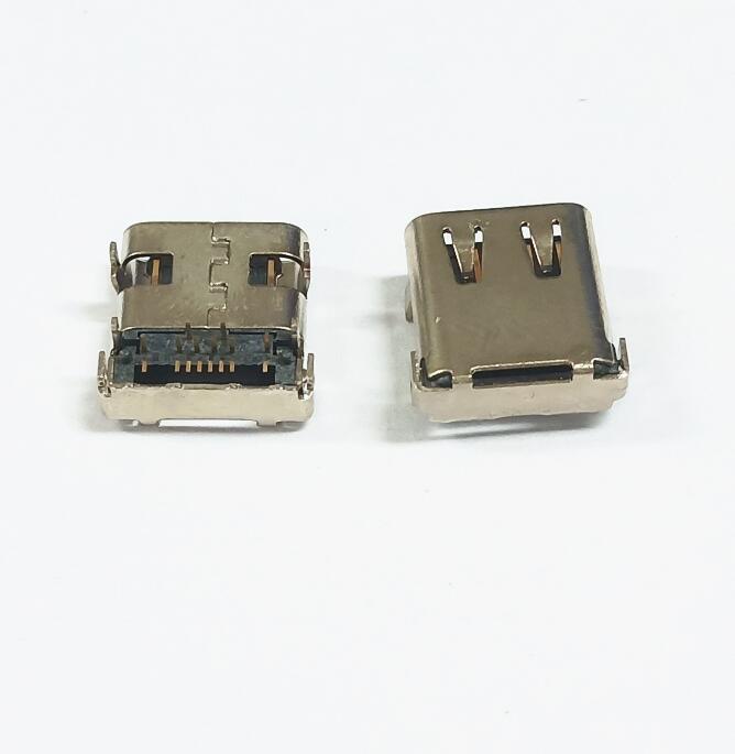 TYPE-C 14P母座7PSMT+7PDIP 9.87長