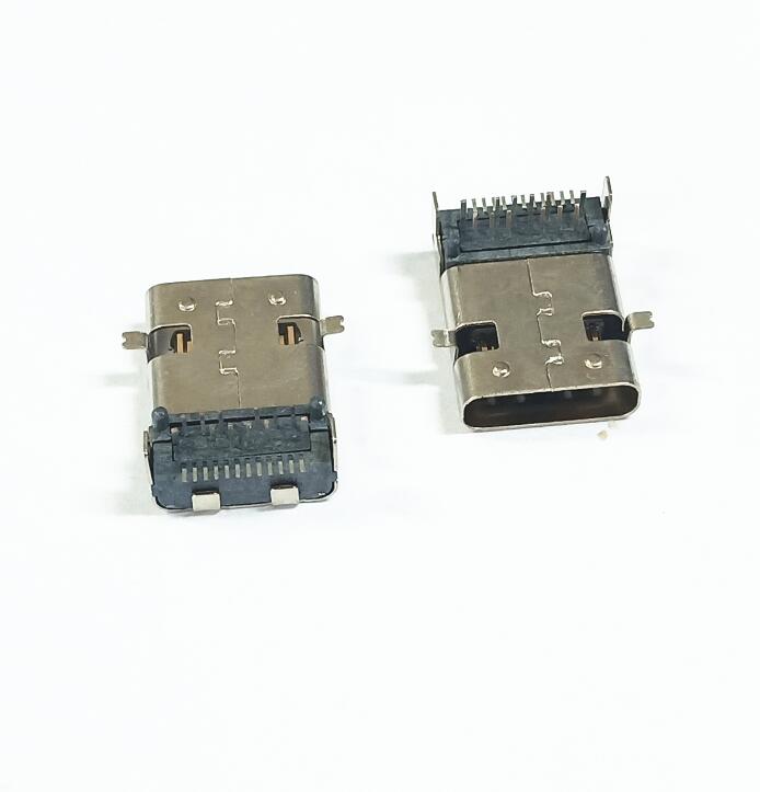 TYPE-C母座24P前貼後插加長11.95MM