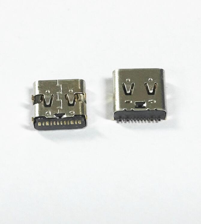 TYPE-C  16p板上母座貼片帶彈8.3 / 6.5 長