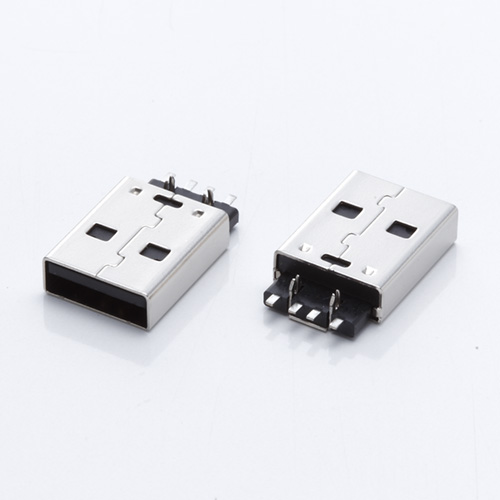 UB-A-2.0-4-E-MM-K-14.8-(UE魚叉腳) (USB 2.0 / 公頭沉板 / 魚叉腳 / SMD 黑膠)