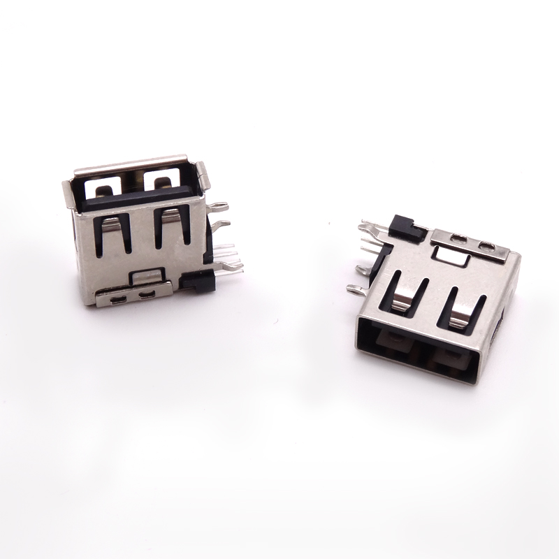 UB-B-2.0-4-LD-K-13.7-S(USB 2.0 / 13.7側插 / 彎腳/ 卷邊)