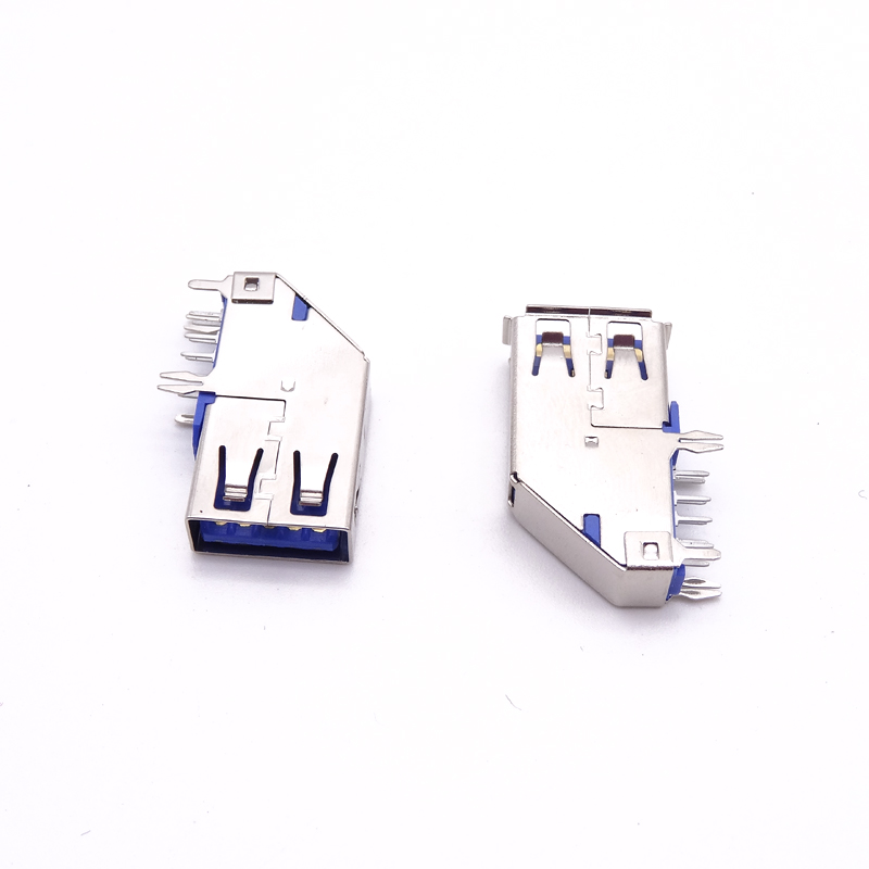 US-B-3.0-9-LD-B-S-J-4PY (USB 3.0 / 側插件 / 魚叉卷邊 / 定位)