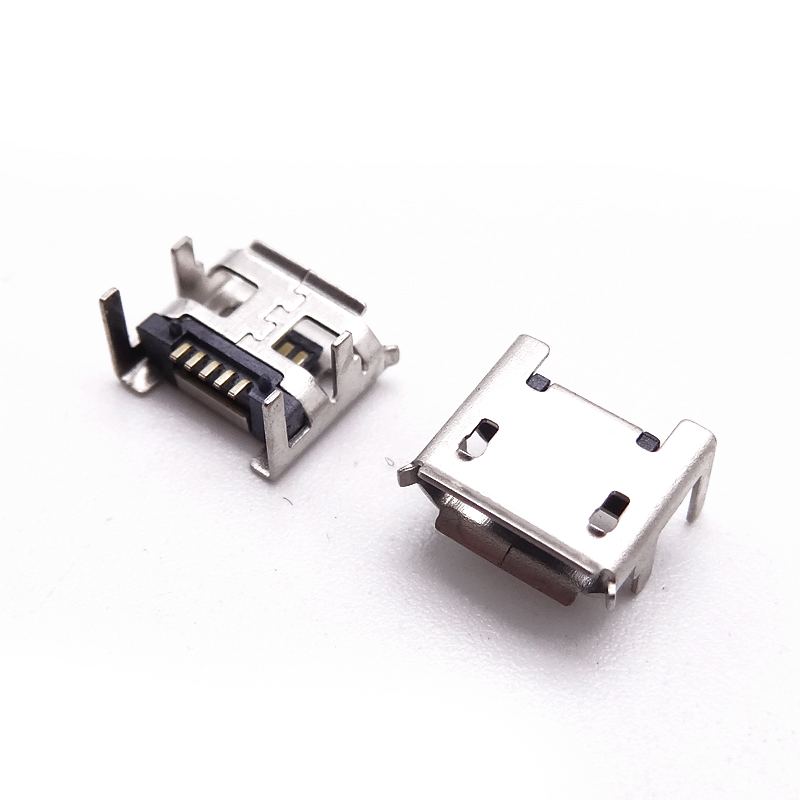 MUB-B-5-MM-0-V1.3-4P-PG7.15-S (MICRO USB 5P母座 / 1.3 /腳距7.15定位/ 卷邊)