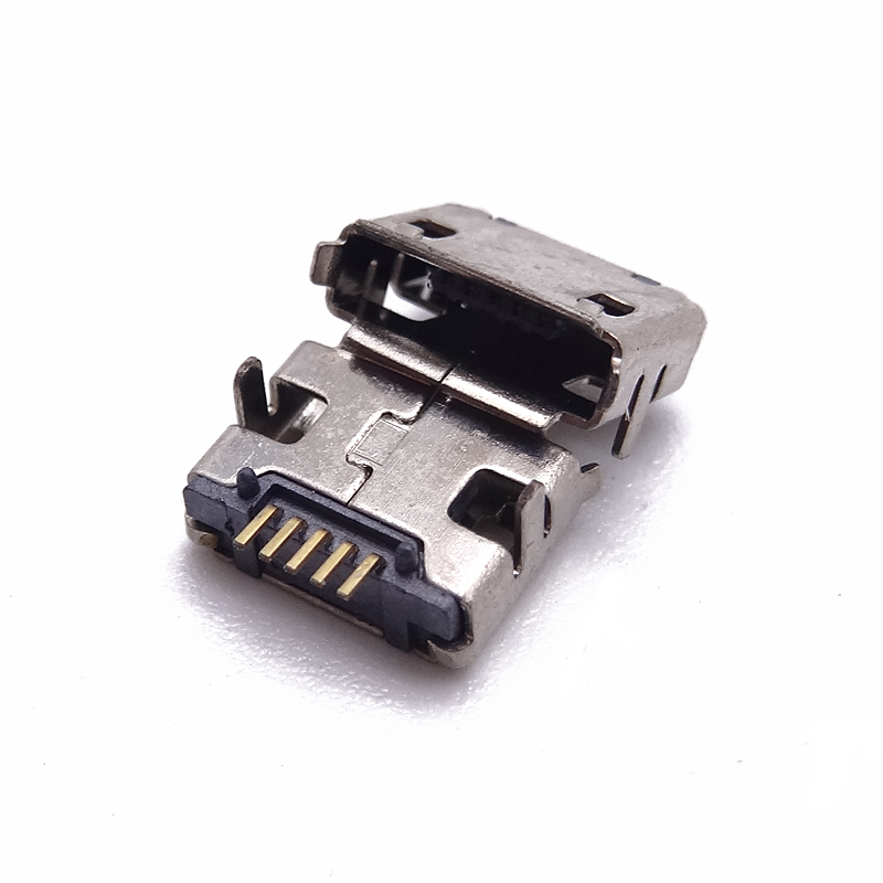 MUB-B-5-AB-0-V0.75-2P-PG7.2-S (MICRO USB 5P母座 AB0.75 /腳距7.2定位/ 卷邊)