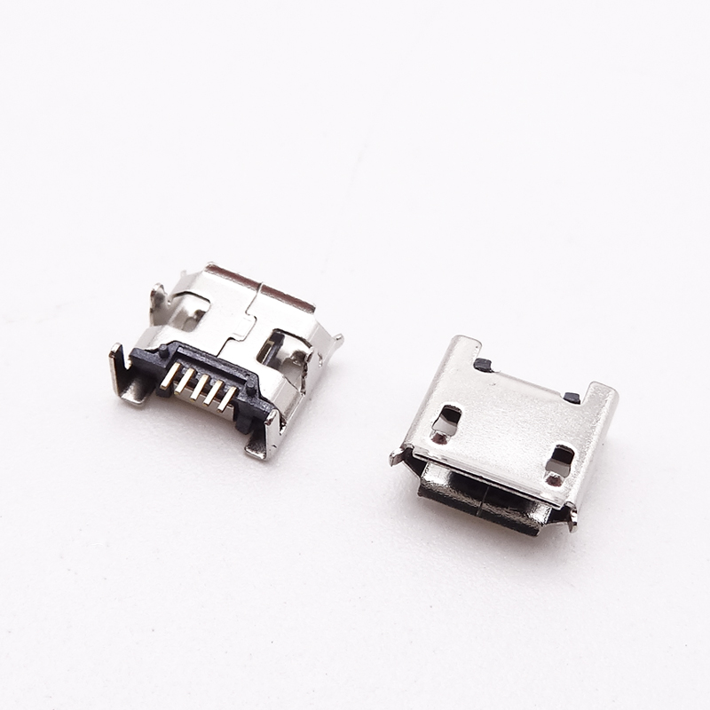 MUB-B-5-MM-0-V1.5-4P-PG7.15-S (MICRO USB 5P母座 /1.5 /腳距7.15/4定位 / 卷邊)