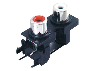 AV插座 AV2-8.4-34 90度雙層五腳插板 帶螺孔