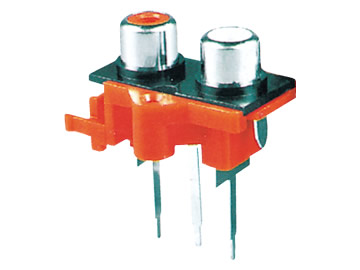 AV插座 AV2-8.4-31 180度3P直插 雙聯排 帶螺孔